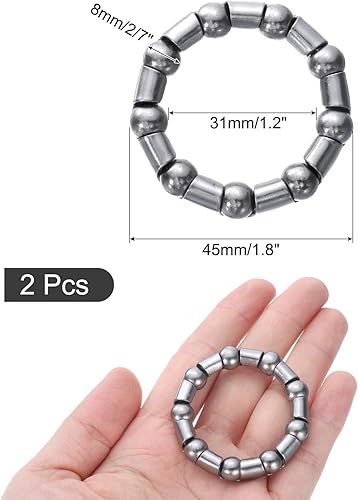 Cuscinetti a sfera a manovella per bicicletta, 2/7 pollici (8 mm) x 9 sfere, 2 cuscinetti a sfera di ricambio per cuscinetti a pedale per mountain bike, cuscinetti a pedale per biciclette - Ysert
