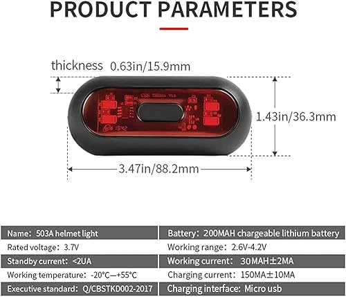 Luce del a LED, Luce di Freno per, di Avvertimento di Sicurezza Rosso Posteriore della Bicicletta Ricaricabile per la Guida di Notte - Ysert
