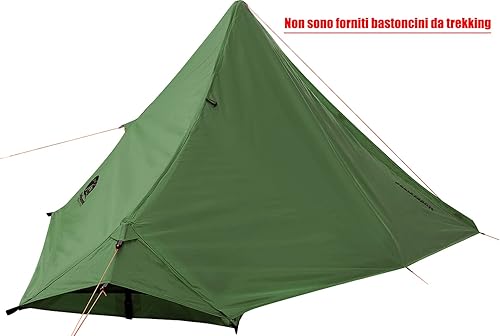 Tenda da Campeggio per 1/2 Persone - Tenda da Trekking Ultraleggera, Tenda Impermeabile, Tenda Compatta con Dimensioni ridotte per bicicletta, motociclo(Senza Bastoncini da Trekking) - Ysert