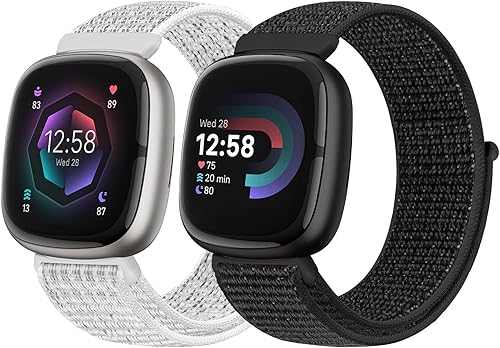 Runostrich Cinturino di ricambio in nylon compatibile con Fitbit Sense/Fitbit Versa 3, morbido, traspirante, regolabile, per uomo e donna - Ysert