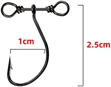30pcs / Box Ami da pesca Drop Shot con Drop Shot Rig e Girevole, Ami da pesca Drop Shot Rig in linea per Bass, Persico - Ysert