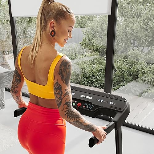 Tapis roulant pieghevole Pulse, con Walking Pad fino a 130 kg, velocità 1-12 km/h, motore da 1.5 CV, 15 livelli di inclinazione, cyclette con 12+3 programmi di allenamento, display LED - Ysert