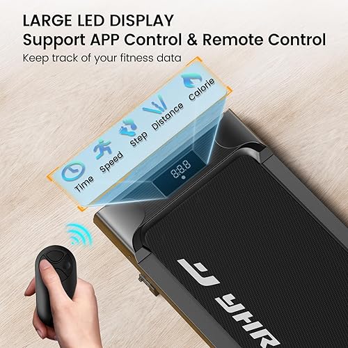 Tapis roulant 4 in 1 con APP e Telecomando, Treadmill 2.5HP Tapis roulant per Sotto Scrivania, Piccolo Tapis Roulant per Ufficio e Casa - Ysert