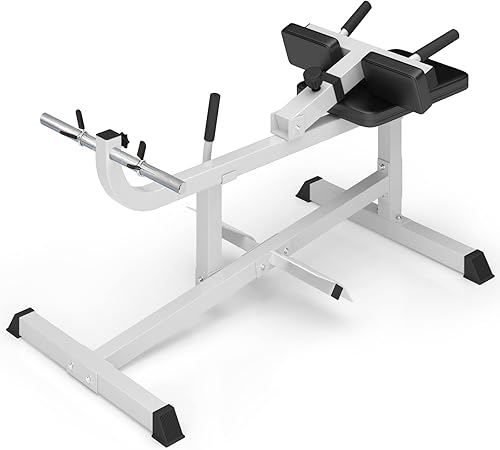 Panca per Polpacci - Carico Massimo 220 kg, Altezza Regolabile, Struttura in Acciaio - Calf Raise Machine, Pressa Polpacci Seduti, da Palestra, Fitness - Ysert