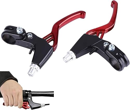 1 Paio di Maniglie del Freno per Bici, in Lega di Alluminio, Mountain Bike, Bicicletta da Strada, Leve del Freno, Diametro 2,2 cm(Argento) - Ysert