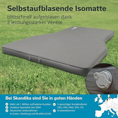 Skandika - Easy Single/Double - Easy 3D Premium Single/Double - Materassino autogonfiante - ideale per il campeggio - spessore 10 cm (3D Premium Double) - Ysert