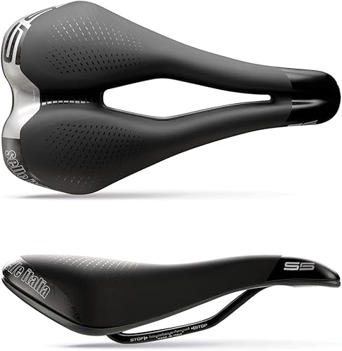 Selle Italia - Confortevole City Bike Sella S 5 Lady Superflow Donne, Rail FeC Lega Ø7, Sella Soft-Tek, Ultra Comfort Gel, Durevole, Nastro Riflettente Alta Visibilità, Ergonomico - Ysert