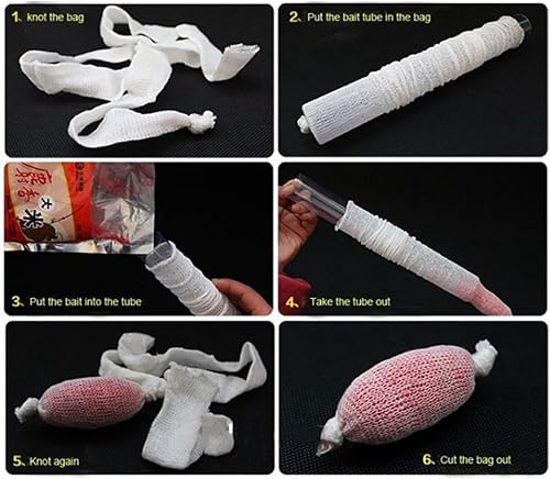 3 x 5 m PVA 37 mm di ricarica solubile in acqua, ricarica di rete per dispositivi di nidificazione, rete speciale per la pesca - Ysert