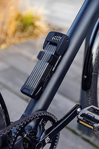 ABUS Bordo 6000C serratura pieghevole con attacco Saddlefix e cappuccio antipioggia - a combinazione in acciaio temprato codice 4 cifre livello di sicurezza 10 - Ysert