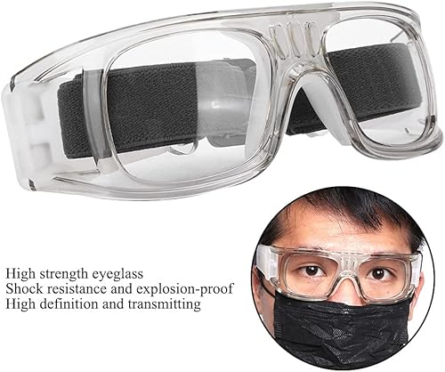 Occhiali da Basket, Occhiali Sportivi Protettivo Occhiali di Sicurezza con Cinturino Regolabile per Basket Calcio(2) - Ysert