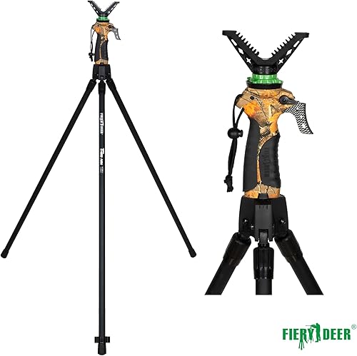 Treppiede di Caccia Regolabile in Lunghezza, treppiedi per Fucile Versatile, tripod da Caccia in Alluminio - Ysert