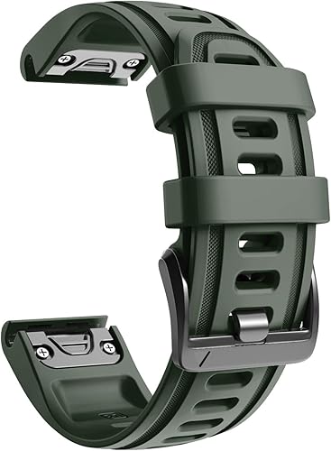 NotoCity Cinturino per Garmin Fenix 6s/Fenix 6s PRO/Fenix 5s/Fenix 5s Plus, 20mm Cinturino di Ricambio in Silicone, Braccialetto Quick-Fit(Nero) - Ysert