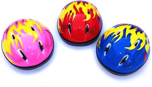7pcs/Set Set Casco Regolabile per Bambini, Ragazzi Ragazze Casco Ginocchiere Gomitiere Protezioni Polso Set di Protezioni per Pattini a Rotelle Skateboard Bici, Rosa, Rosso, Blu(Rosso) - Ysert