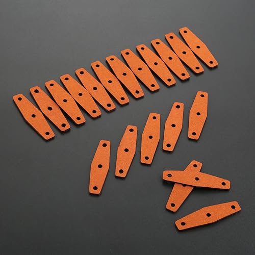 Mgoodoo 5/10/20 pz Marrone Scuro Cuoio Slingshot Sacchetti con Foro Centrale per Caccia All'aperto Catapulte 50x14x8mm - Ysert