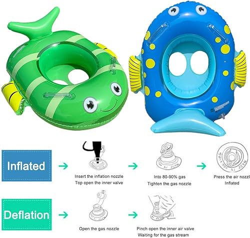 2 Pezzi Anello di Nuoto per Bambini Salvagente,Tigre Piscina Salvagente,Giraffa Circolo di Nuotare,Gonfiatore Swimming Float con Sedile per Bambino Giocattolo Ragazzi e Ragazze per 6 mesi a 4 anni - Ysert