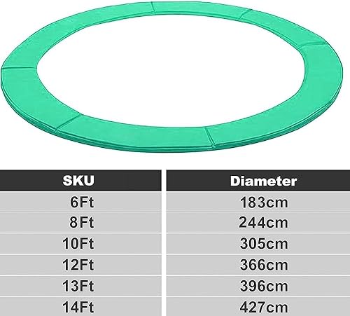 Cuscino di protezione per trampolino di ricambio Ø 183/244/305/366/396/427 cm telone a molle, copertura universale per trampolino interno o esterno Q|||13FT/396cm - Ysert