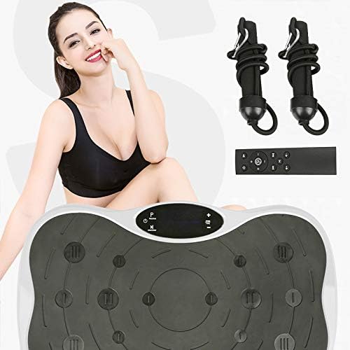 3D Fitness Pedane Vibrante Dimagrante, Piattaforma Massage Esercizio Machine, Display LCD, Telecomando, Bande Elastiche - Bluetooth Music + Telecomando - Ysert