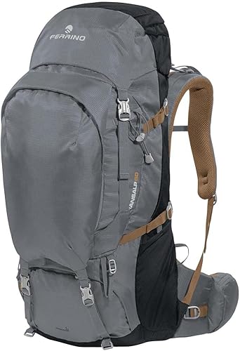 Ferrino Transalp 60 litri 75006 MDD colore antracite zaino ideale per trekking escursionismo hiking cammino di santiago scout capacità 60 litri tessuto supertex 60 - Ysert
