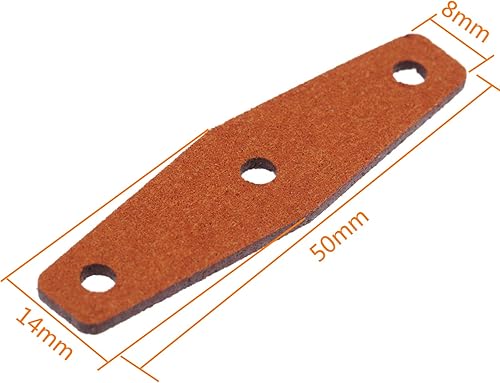 Mgoodoo 5/10/20 pz Marrone Scuro Cuoio Slingshot Sacchetti con Foro Centrale per Caccia All'aperto Catapulte 50x14x8mm - Ysert