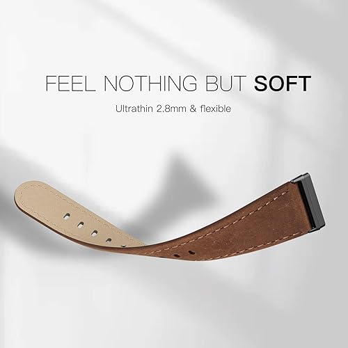 Cinturino in vera pelle, compatibile con Fitbit Versa 3/Fitbit Sense da uomo, in vera pelle, compatibile con Fitbit Versa 3, Maroon - Ysert