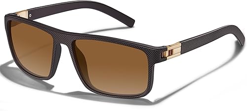 AVAWAY Occhiali da sole polarizzati da uomo stile classico protezione UV occhiali da uomo per guida wandern viaggio lenti polarizzate in acetato - Ysert