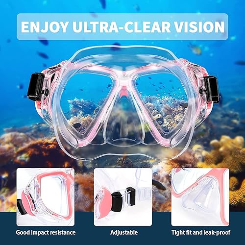 Occhiali da Nuoto per Adulto, Anti-appannamento Anti-perdite con Protezione UV Visione chiara Facile da regolare per Uomo Donna Adulti e Adolescenti - Ysert