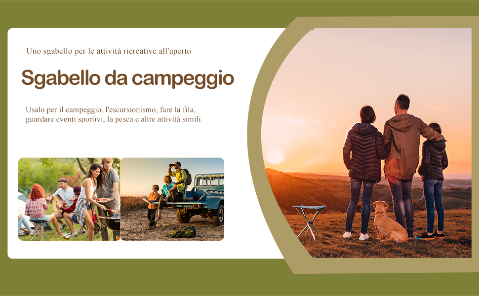 Sgabello Pieghevole Portatile