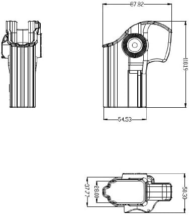 Fondina tattica nera per pistola da cintura, adatta per tutte le pistole - Ysert