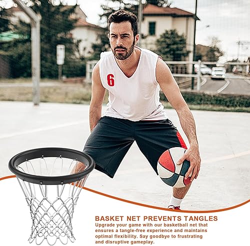 Rete da basket professionale – reti spesse standard, prodotti per campo da basket, rete robusta, resistente alle intemperie, non scolorisce e antipioggia, copertura per canestro, protezione solare per - Ysert