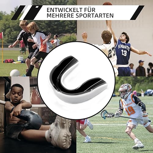 5 Pezzi Paradenti Sportivo adolescenti e Bambini, Paradenti Kick Boxing, Paradenti Professionale Slim per Rugby, Boxe, Arti Marziali, Hockey, Arti Marziali Miste, Taekwondo - Ysert