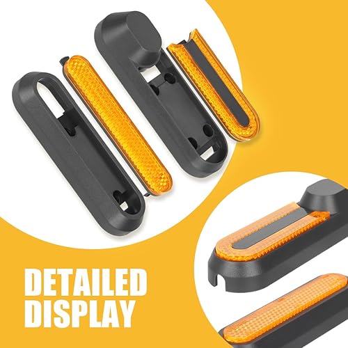 Set di 4 copriruota in plastica con banda riflettente per Xiaomi M365/Pro/Pro2/Essential 1S e adesivi di ricambio per monopattino - Ysert