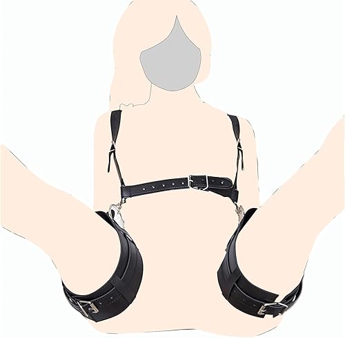 JIANRONG Cinghia di Fissaggio per Mani e Piedi in Pelle a M per Mano e Piedi-Nero - Ysert