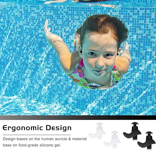 4 Paia Tappi per Orecchie da Nuoto Tappi per Orecchie in Silicone Riutilizzabili Tappi per Orecchie in Silicone Morbido Tappi per Orecchie Riutilizzabili Impermeabili a Spirale - Ysert