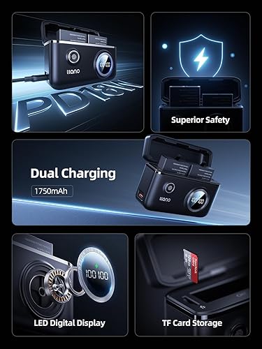 Batteria 360 Ace Pro (2 confezioni da 1750 mAh) e caricabatterie doppio rapido da 18 W per Insta360 Ace Pro/Ace - Ysert