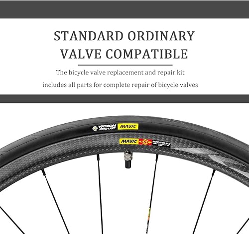 20 Pezzi Valvole per Pneumatici per Bicicletta 5 valvole per Tubi per Bicicletta 5 Cappucci di Ricambio 5 Dadi ad Alette + 5 connettori Inserti rapidi con rondelle - Ysert