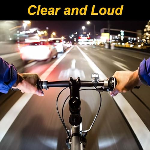 Flintronic Campanello per Bicicletta con Suono Nitido, Campanello per Bicicletta con Cinghie Regolabili, 3 Modalità di Illuminazione, per Bambini e Adulti, Mountain Bike, Bici da Strada - Ysert