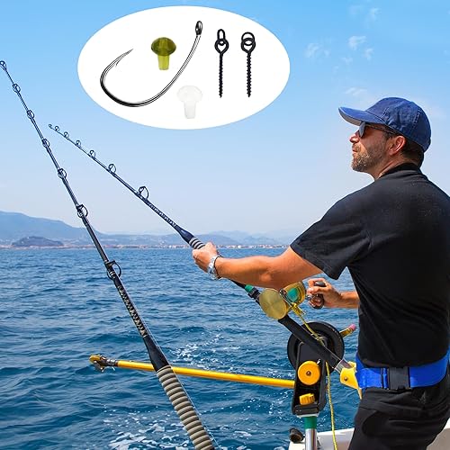154 Pezzi Viti Esche da Pesca Set, 50 Pezzi Vitis per Esches da Pescà, 100 Pezzi Ganci Ferma Perline in Gomma,4 Pezzi Vities Eschè da Pescas Gancio,Carpfishing Accessori - Ysert