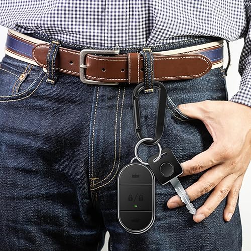 6 moschettoni a vite 68 mm, set di moschettoni, moschettoni in alluminio nero per amaca, portachiavi, campeggio, pesca - Ysert