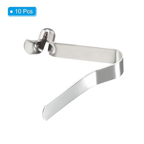 8x6mm Fermi per Pagaie da Kayak, Confezione da 10 Clip per Asta Tendalino in Acciaio a Forma di V con Pulsante a Molla per Bloccato Tubi Asta per Campeggio Tendalino - Ysert
