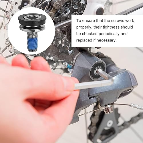 Viti per Cuscinetti a Pedale, 4Pz Bulloni M8 x 18 mm per Pedivella Bici, Viti per Pedivella, Viti Filettate M8 a Testa Esagonale Viti per Braccio a Manovella per Bici, Impermeabili, Prova di Sabbia - Ysert