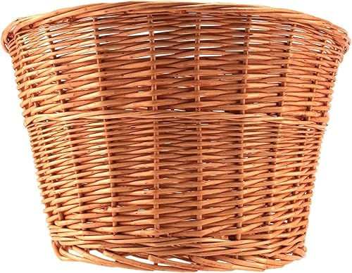 Cestino Anteriore Retro, Fatto a Mano, Bicicletta di Vimini Cinghie di Cuoio - Ysert