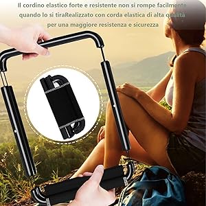 Mini sgabello pieghevole da campeggio