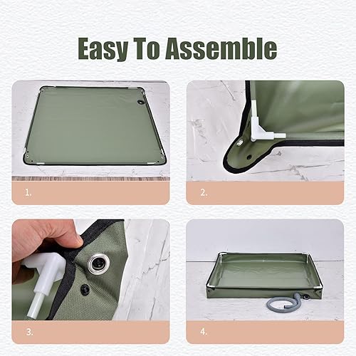 Base doccia pieghevole | Base per tendà da doccia pieghevole | piàtto Doccia | Drenaggio Basino del bacino impermeabile della tendà da tendà da tendà per campeggio campeggio per bagno per animali - Ysert