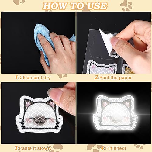 20 Pezzi Adesivi Riflettenti ad Alta visibilità Adesivi Adesivi di Avvertimento Riflettente Adesivo Impermeabile Sicurezza Casco Adesivi riflettore per Bici Riflettente Decalcomanie Ciclismo e Caschi - Ysert