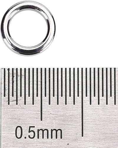 Anelli Split da Pesca Anelli in Acciaio Inox Heavy Duty Esche da Pesca Anello Catena Connettore per Pesca All'Aperto - 50 Pezzi - Ysert