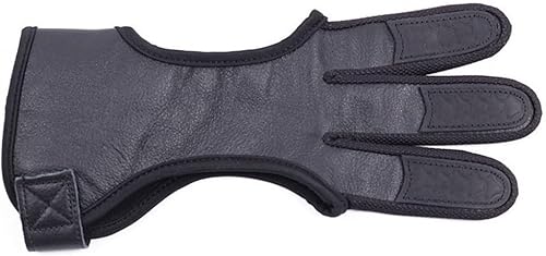 Guanti a tre dita in pelle Caccia Arco E Freccia Tiro con l'arco Finger Protect Tiro con l'arco Guanto Finger Tab Accessori - Ysert