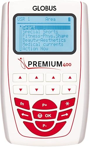GLOBUS | Premium 400, Elettrostimolatore a 4 Canali con 258 Programmi per Lo Sport e per La Cura della Bellezza - Ysert