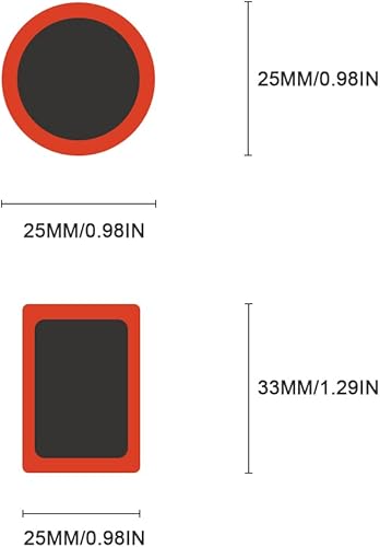 48 Pezzi Kit di Riparazione per Pneumatici di Bici Patch Gomma Bici Kit di Toppe per Riparazione Camera d'Aria Toppe di Gomma Patch Gomma Bici Toppe di Gomma per Riparazione - Ysert