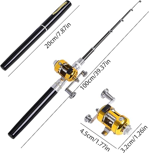 Canna Da Pesca Con Penna Tascabile - Penna Da Pesca Tascabile, Canne Da Pesca Con Penna Portatile | Canna Da Pesca Tascabile Combinata Con Canna E Mulinello, Penna Per Canna Da Pesca Da Viaggio, Canna - Ysert