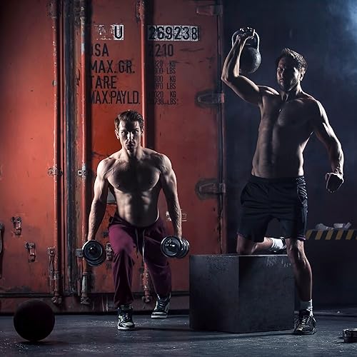 Kettlebell PRO in Ghisa Con Rivestimento in Neoprene - 12 Varianti da 2 a 24 kg, Testato per Sostanze Nocive, Peso a Sfera Oscillante - Ysert